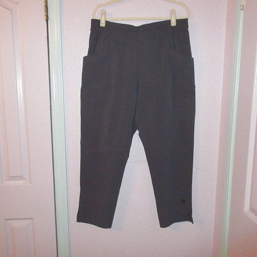 LL Bean Women's Venture Stretch Pants Size L Elastic Waist High Rise Gorpcore